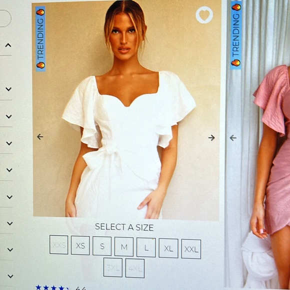 Selfie Leslie. Junior Size 12/Large. Wrap Dress white. - Picture 1 of 5